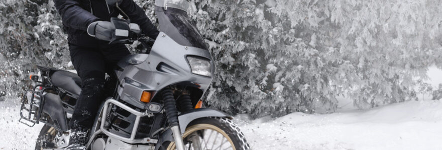 moto en hiver